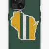 Redbubble Wisconsin Helmet, Retro - Green Iphone Case Best