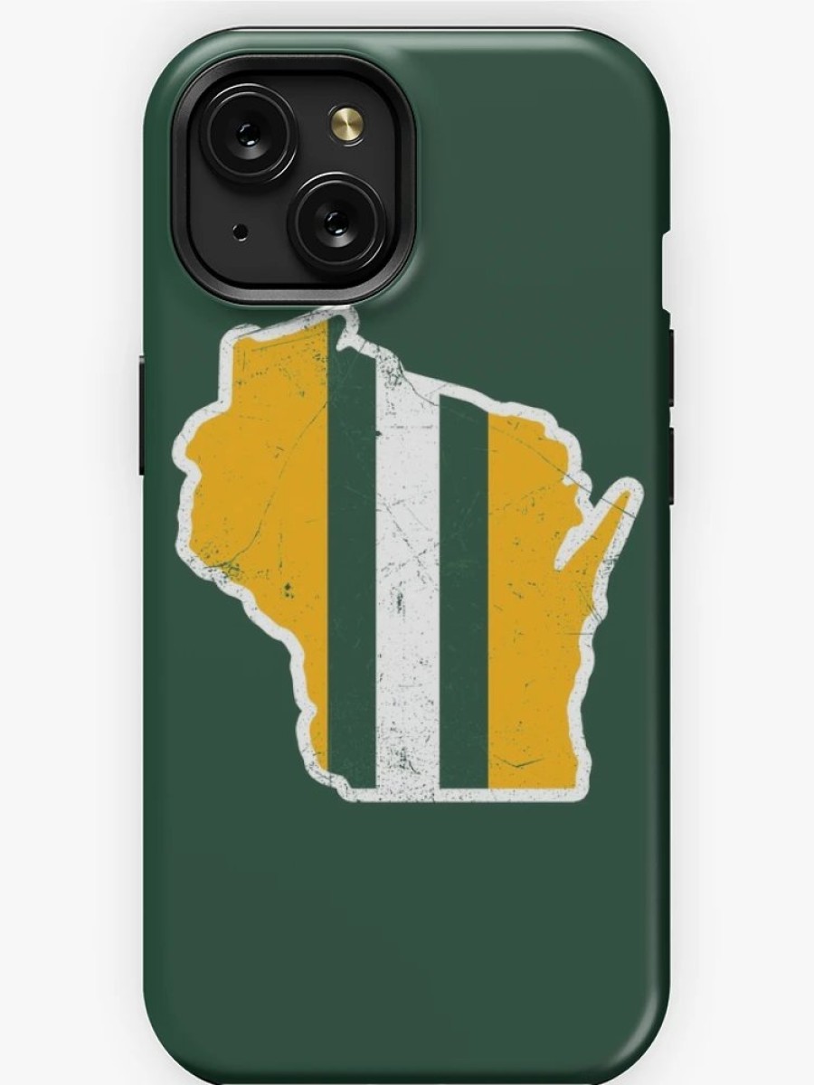 Redbubble Wisconsin Helmet, Retro - Green Iphone Case Best