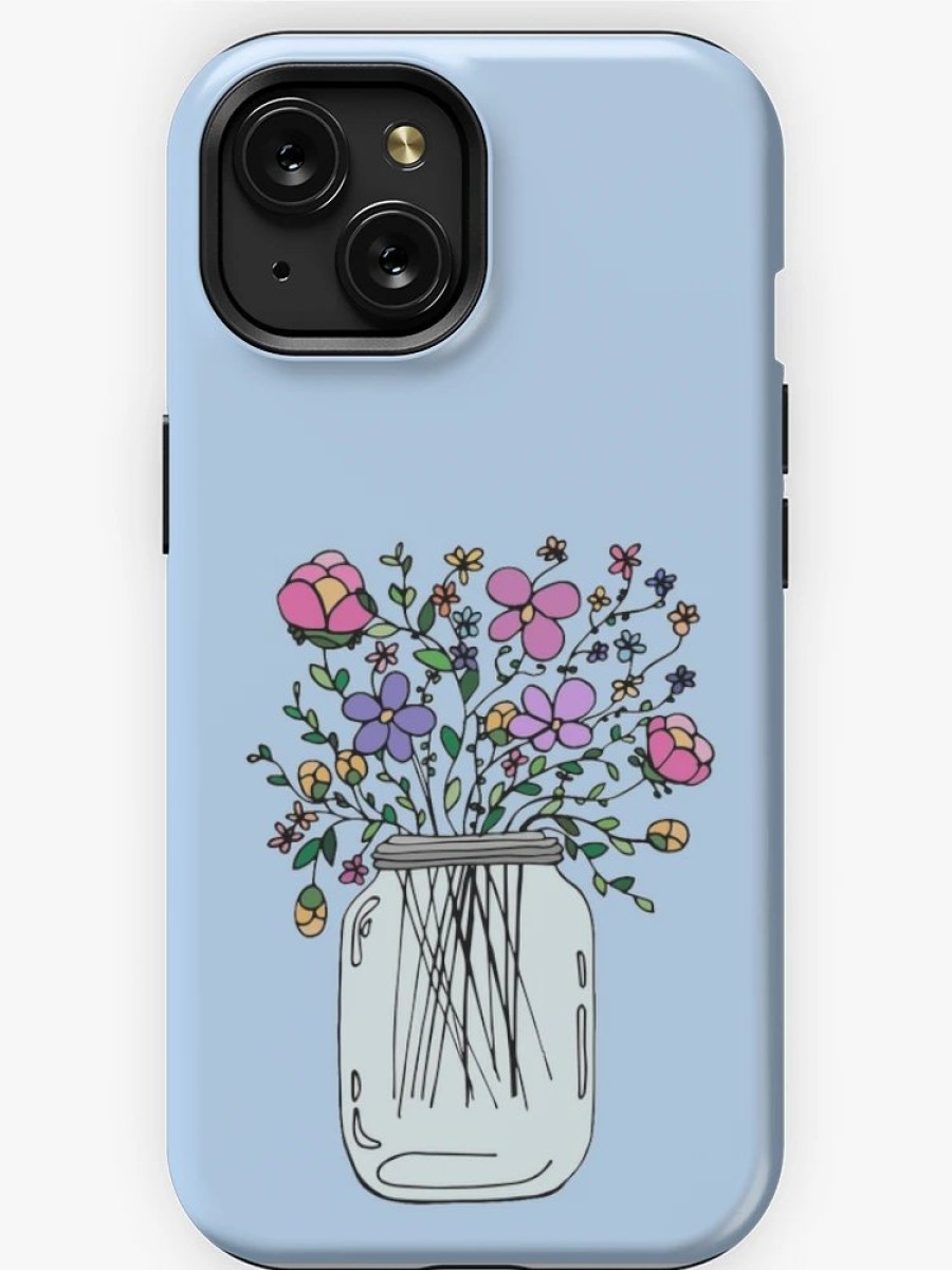 Redbubble Mason Jar With Flowers Iphone Case Clearance