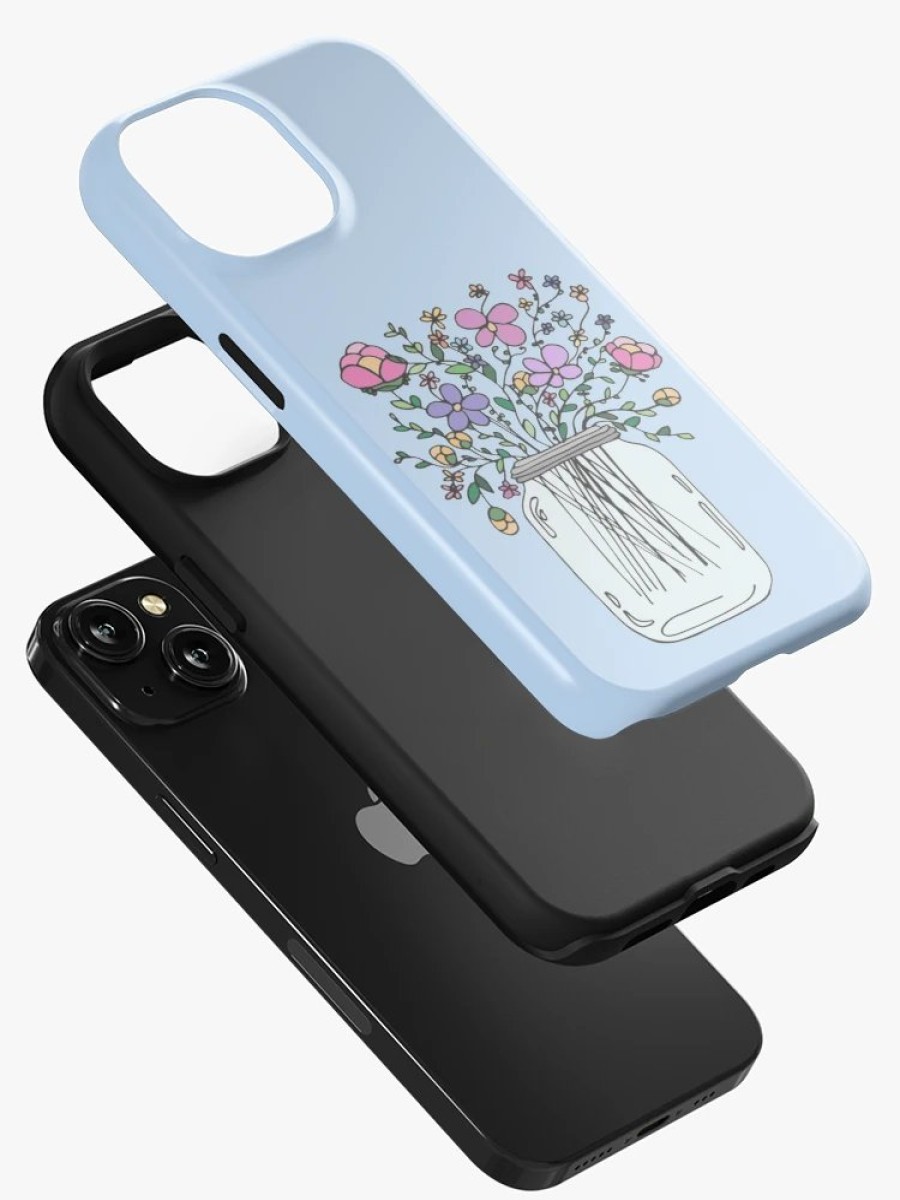 Redbubble Mason Jar With Flowers Iphone Case Clearance