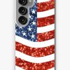 Redbubble Glitter Print American Flag Samsung Galaxy Phone Case Best