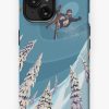 Redbubble Retro Ski Jumper Heli Ski Poster Art Iphone Case New