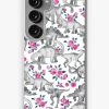 Redbubble Dinosaurs And Roses White Samsung Galaxy Phone Case Hot