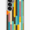 Redbubble Retro Color Block Popsicle Sticks Blue Samsung Galaxy Phone Case Clearance