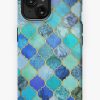 Redbubble Cobalt Blue, Aqua & Gold Decorative Moroccan Tile Pattern Iphone Case Hot