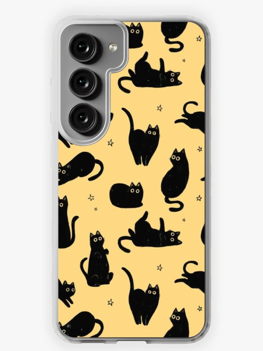 Redbubble Black Cat Pattern Samsung Galaxy Phone Case Online