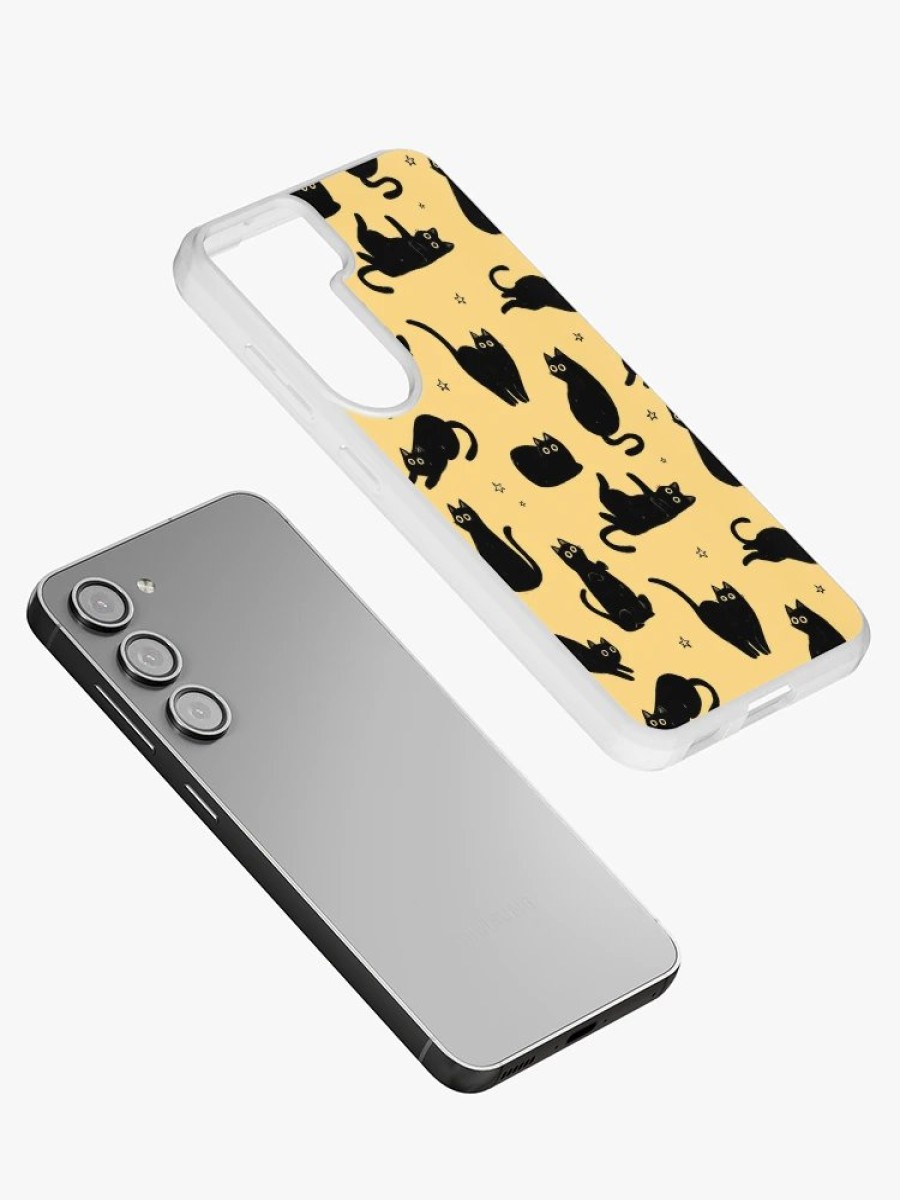 Redbubble Black Cat Pattern Samsung Galaxy Phone Case Online