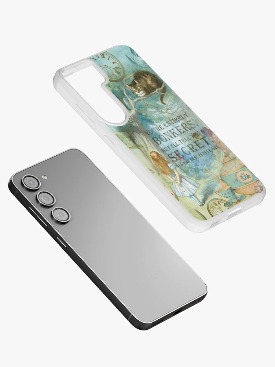 Redbubble Wonderland - Bonkers Quote- Alice In Wonderland Samsung Galaxy Phone Case Online