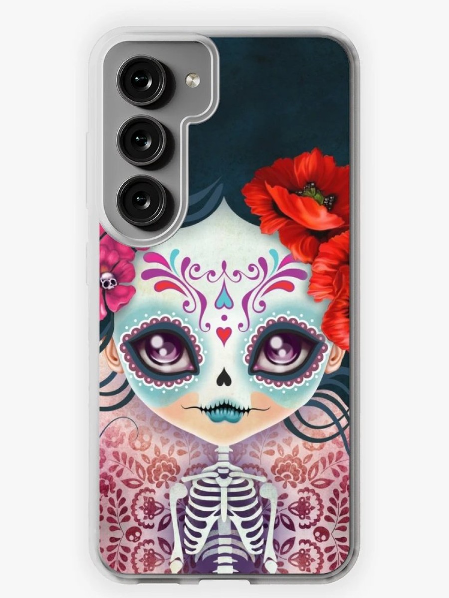 Redbubble Amelia Calavera - Sugar Skull Samsung Galaxy Phone Case Hot