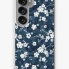 Redbubble Navy And White Cherry Blossom Pattern Samsung Galaxy Phone Case Best