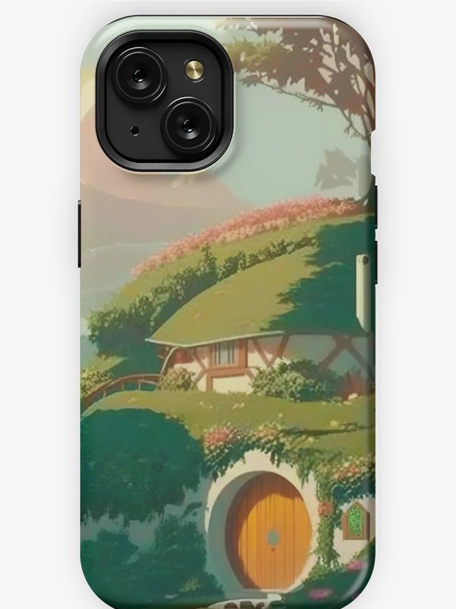 Redbubble Green Hills And Round Doors - Travel Poster - Fantasy Funny Iphone Case Best