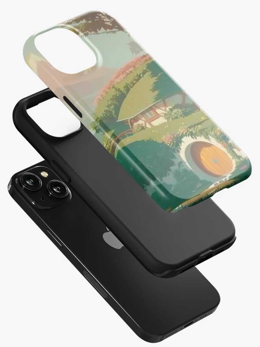 Redbubble Green Hills And Round Doors - Travel Poster - Fantasy Funny Iphone Case Best