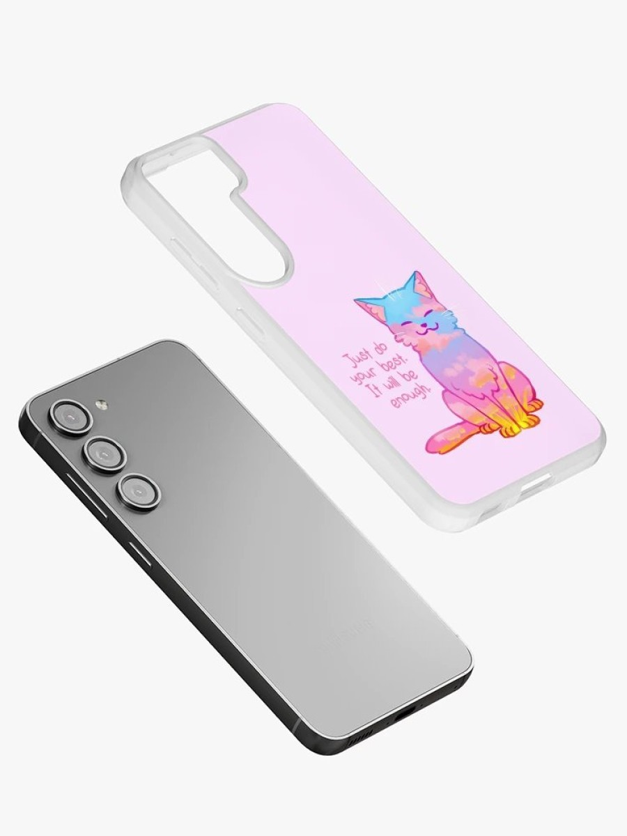 Redbubble Your Best Is Enough Sunset Cat Samsung Galaxy Phone Case Wholesale