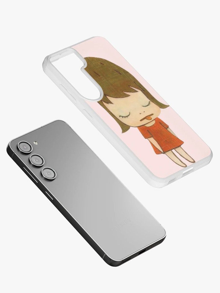 Redbubble Yoshitomo Nara Red Dress Girl Thinking Pinky Samsung Galaxy Phone Case Hot