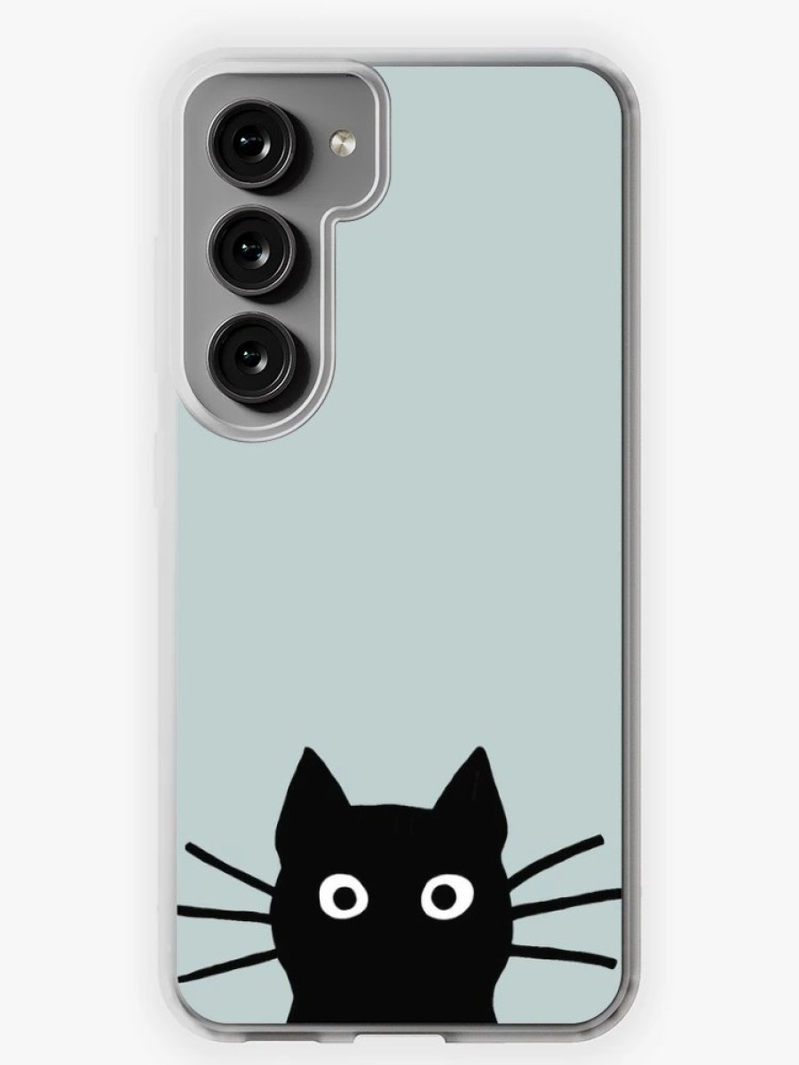 Redbubble Black Cat Face Samsung Galaxy Phone Case Hot