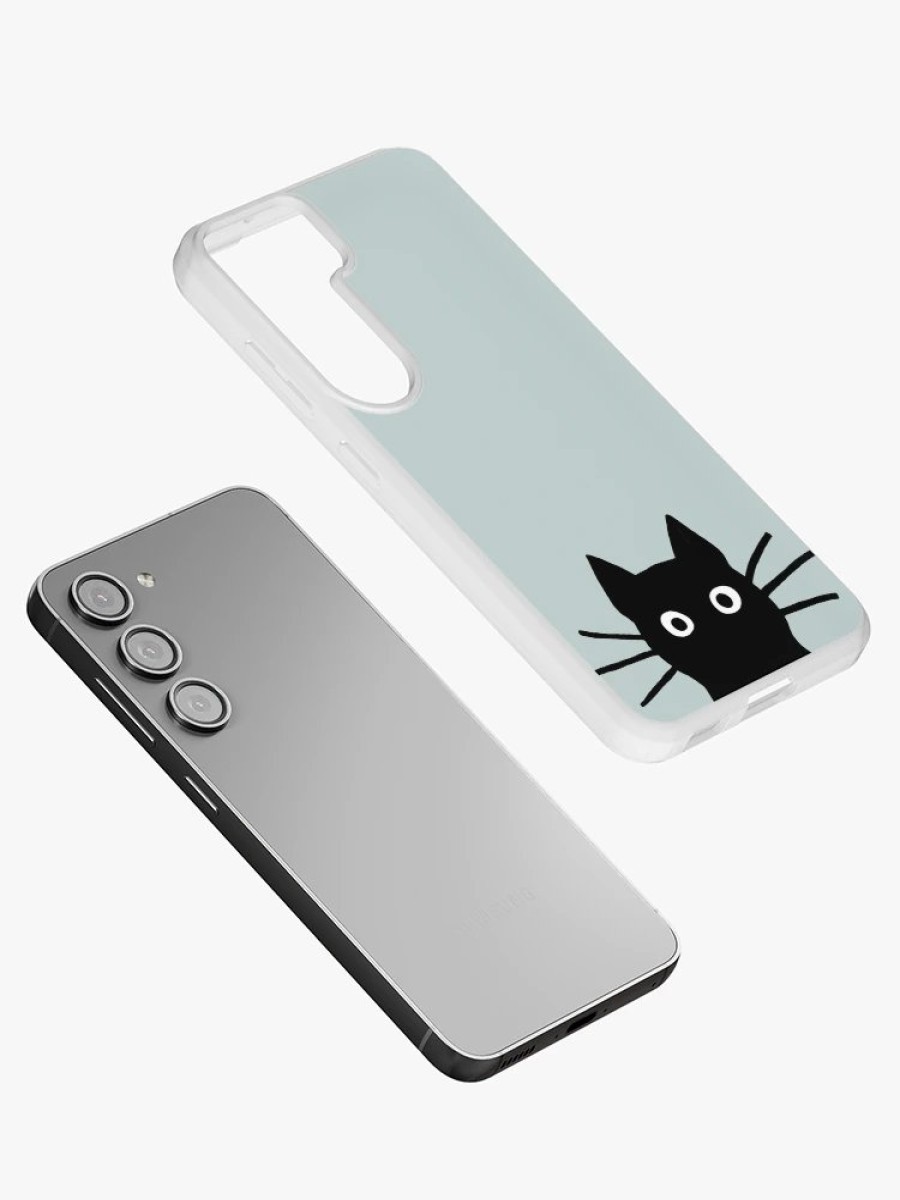 Redbubble Black Cat Face Samsung Galaxy Phone Case Hot