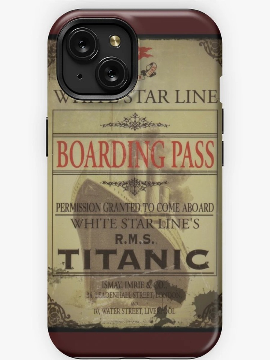 Redbubble Vintage Image Titanic Pass Iphone Case Wholesale