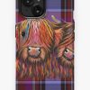 Redbubble Highland Cow Print ' Tartan Best Buddies P ' By Shirley Macarthur Iphone Case Clearance