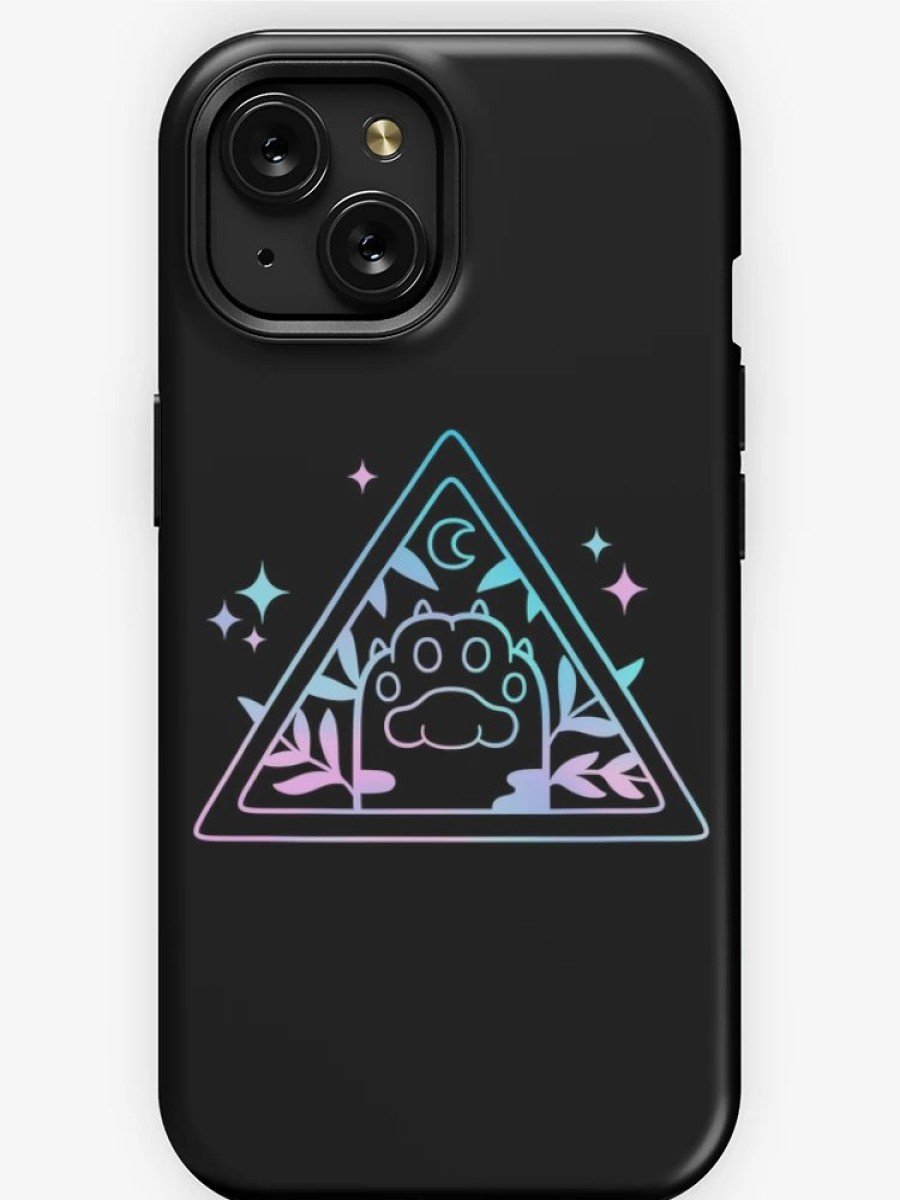 Redbubble Witchy Rainbow Cat Paw // Black | Nikury Iphone Case New