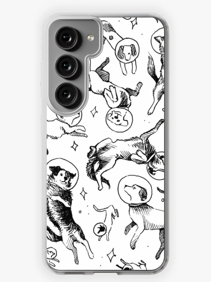 Redbubble Space Dogs Samsung Galaxy Phone Case Hot