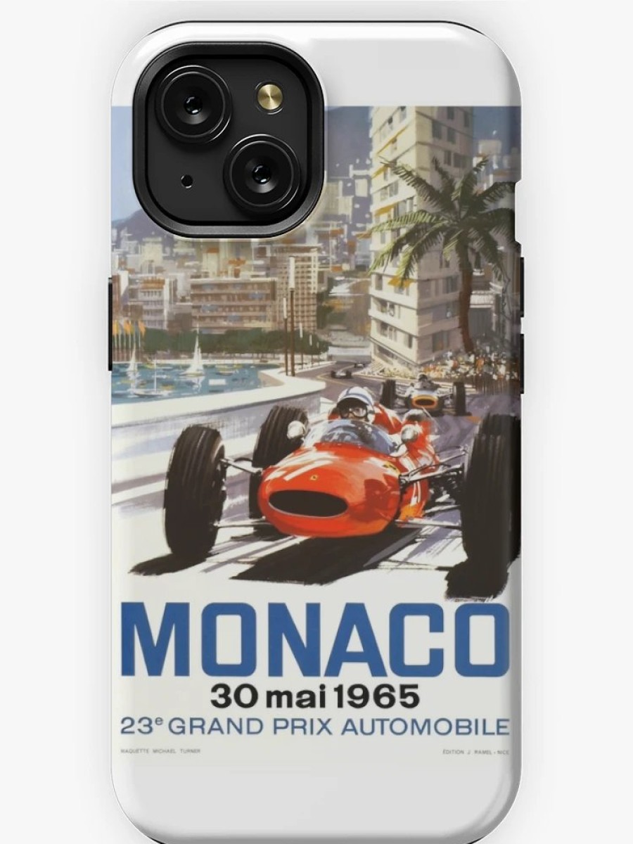 Redbubble 1965 Monaco Grand Prix Racing Poster Iphone Case Hot