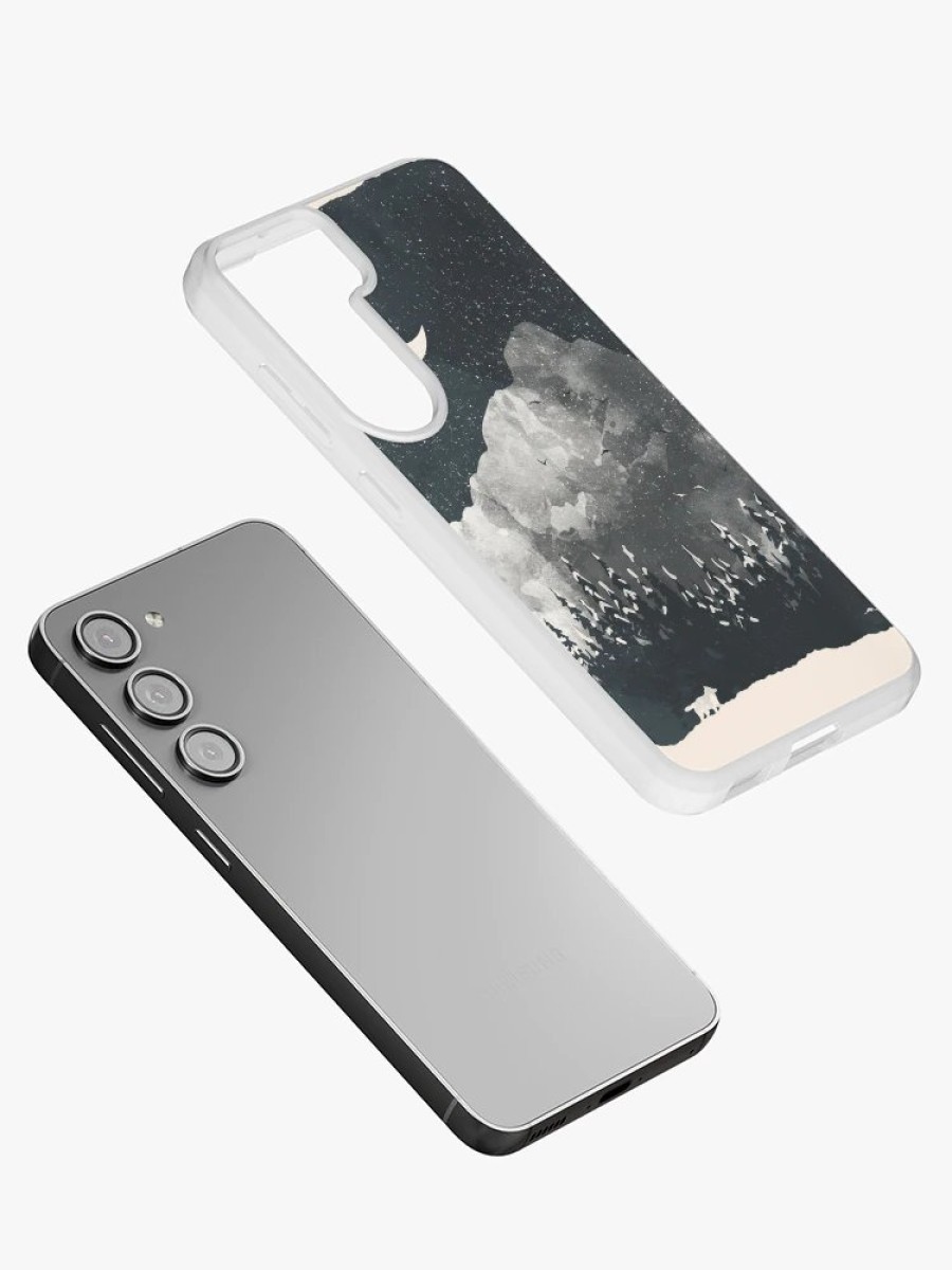 Redbubble Winter Finds The Wolf... Samsung Galaxy Phone Case Hot