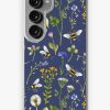 Redbubble Bees And Wildflowers / Dark Blue Samsung Galaxy Phone Case Hot