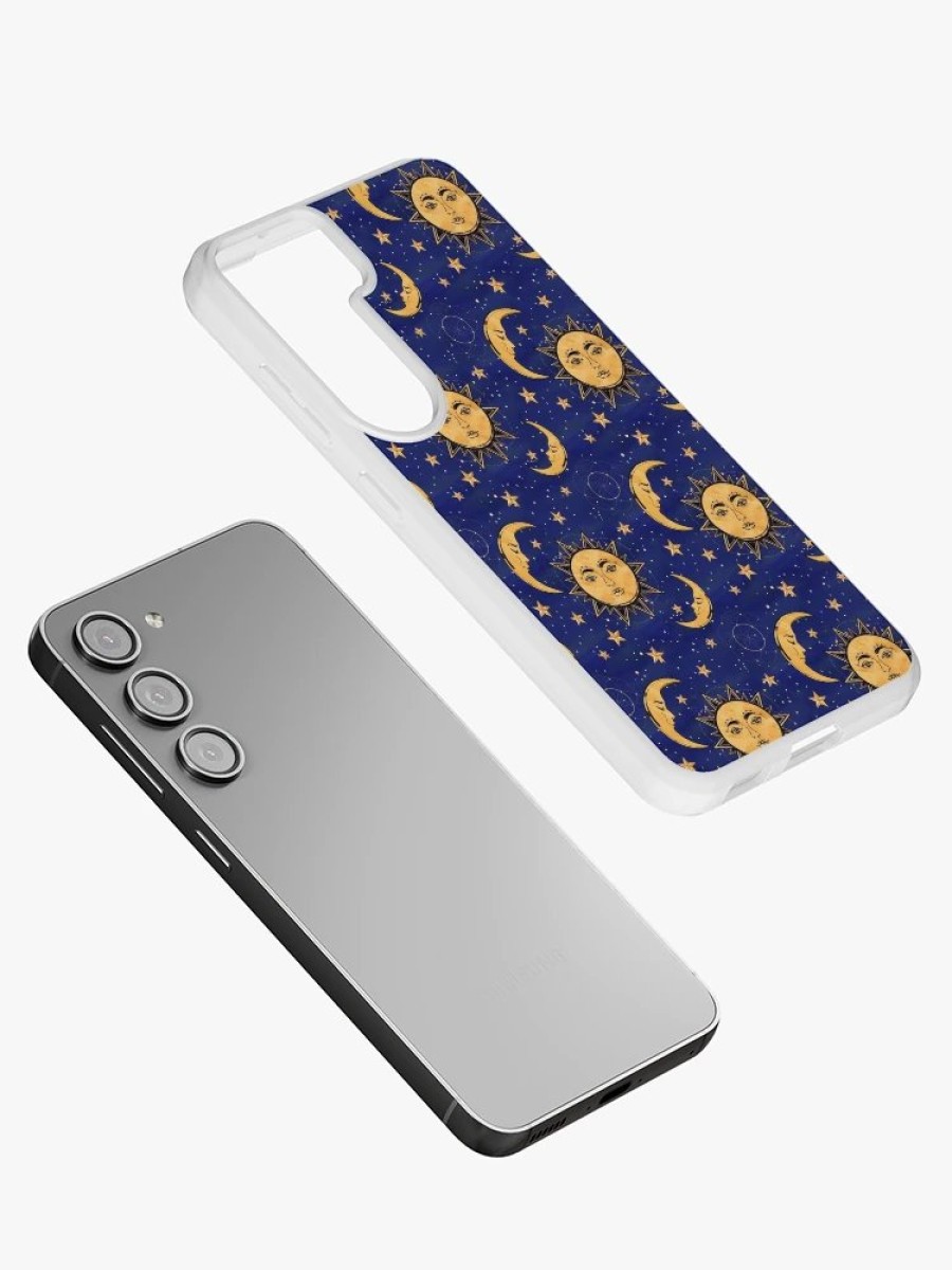 Redbubble Vintage Moon And Sun Stars Celestial Samsung Galaxy Phone Case New