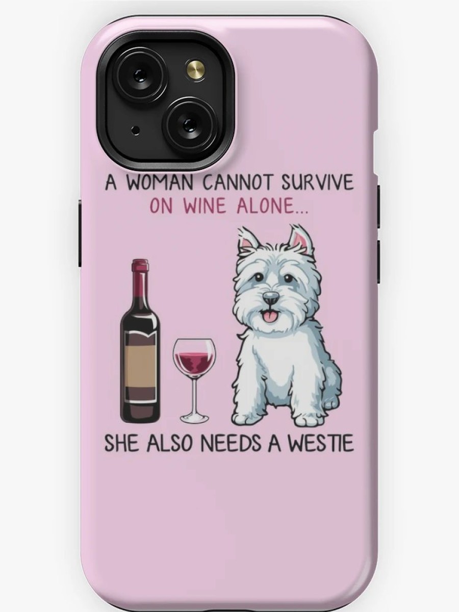 Redbubble Westie And Wine Funny Dog Iphone Case Best