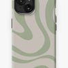 Redbubble Liquid Swirl Abstract Pattern In Beige And Sage Green Iphone Case Hot