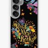 Redbubble Read More Books - Floral Gold - Black Samsung Galaxy Phone Case Clearance