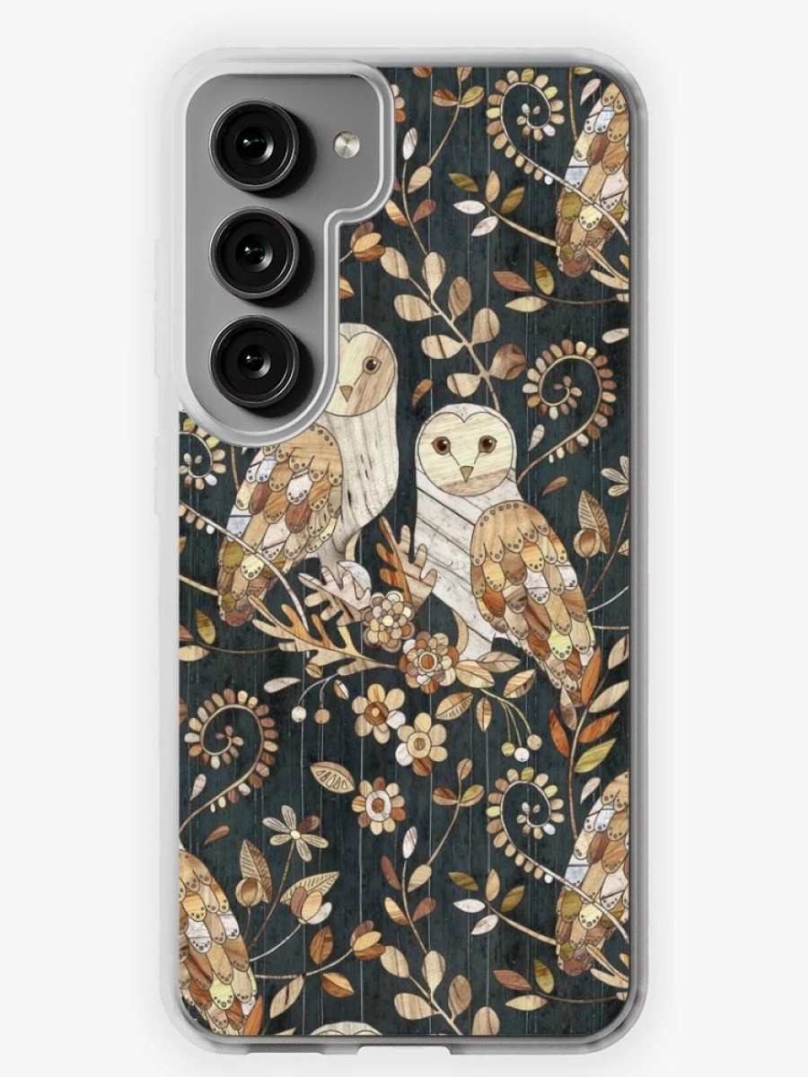 Redbubble Wooden Wonderland Barn Owl Collage Samsung Galaxy Phone Case Clearance