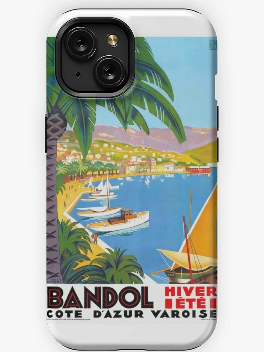 Redbubble 1932 France Bandol Cote D'Azur Travel Poster Iphone Case Clearance