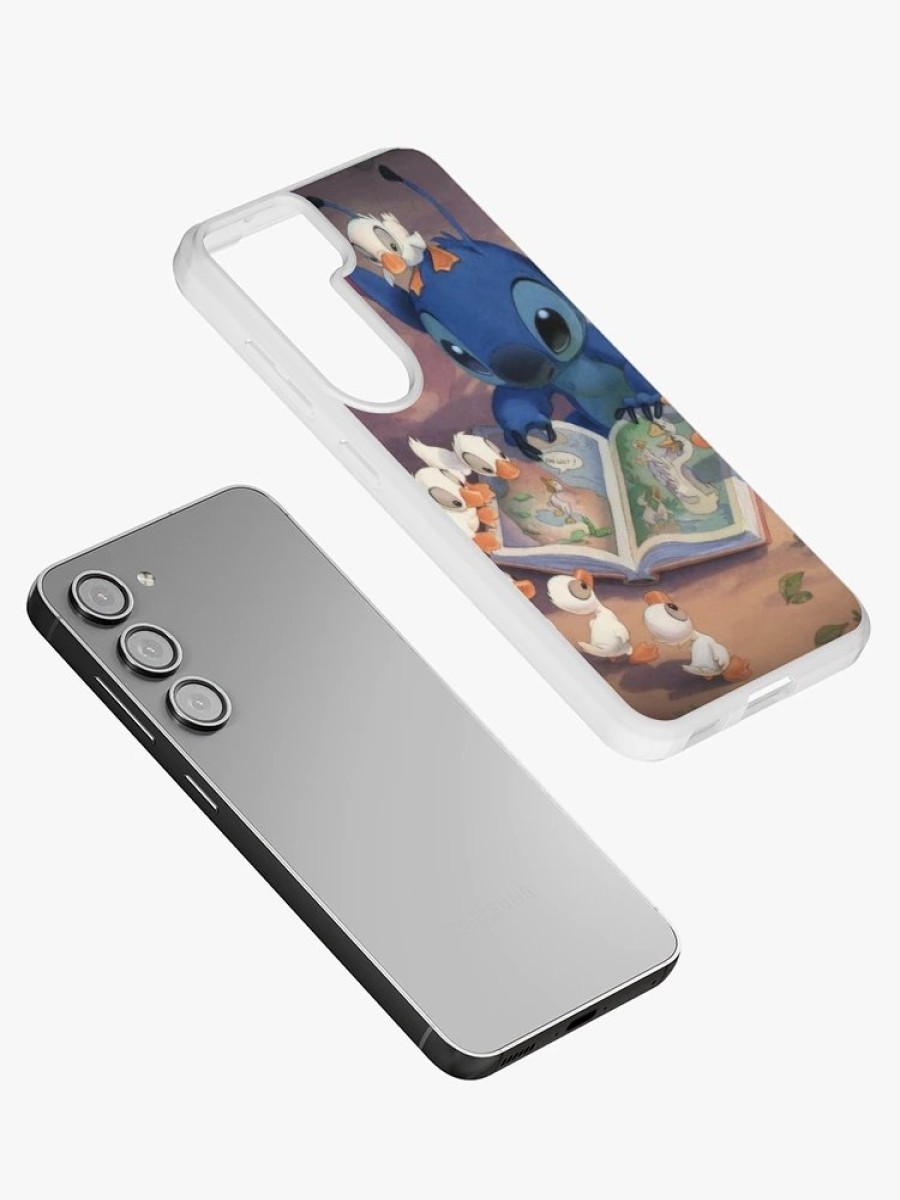 Redbubble Cute Stitch Reading Samsung Galaxy Phone Case Clearance