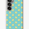 Redbubble Busy Chicks - Yellow On Aqua Blue Samsung Galaxy Phone Case Online