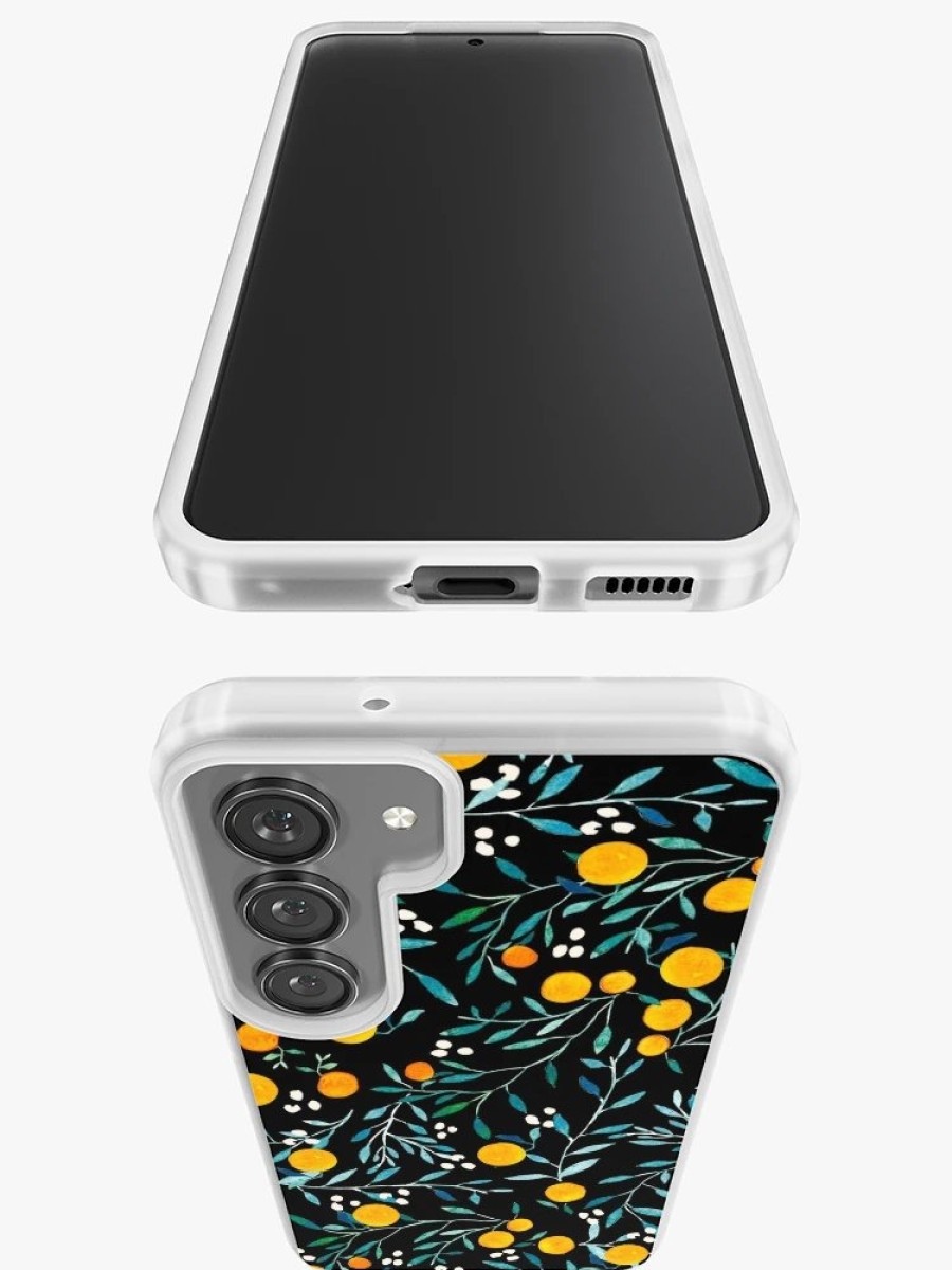 Redbubble Oranges On Black Samsung Galaxy Phone Case New