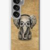 Redbubble Cute Baby Elephant Dj Wearing Headphones And Glasses Samsung Galaxy Phone Case Hot