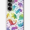 Redbubble Watercolor Dinosaur Rainbow Samsung Galaxy Phone Case Best