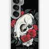 Redbubble Memento Mori Vulture Culture Whimsigoth Design Cat Skull Moth Tattoo Artwork Samsung Galaxy Phone Case Hot