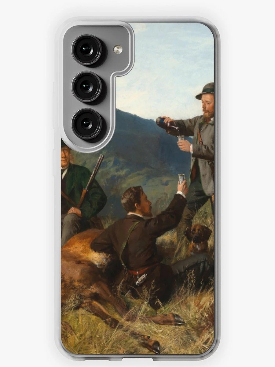 Redbubble A Successful Hunt | Carl Friedrich Deiker | 1873 Hunting Nature Art Samsung Galaxy Phone Case New