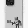 Redbubble Banksy Smiling Robot And Barcodes Better Out Than In New York City Residency Black And White Hd Hight Quality Online Store Iphone Case New