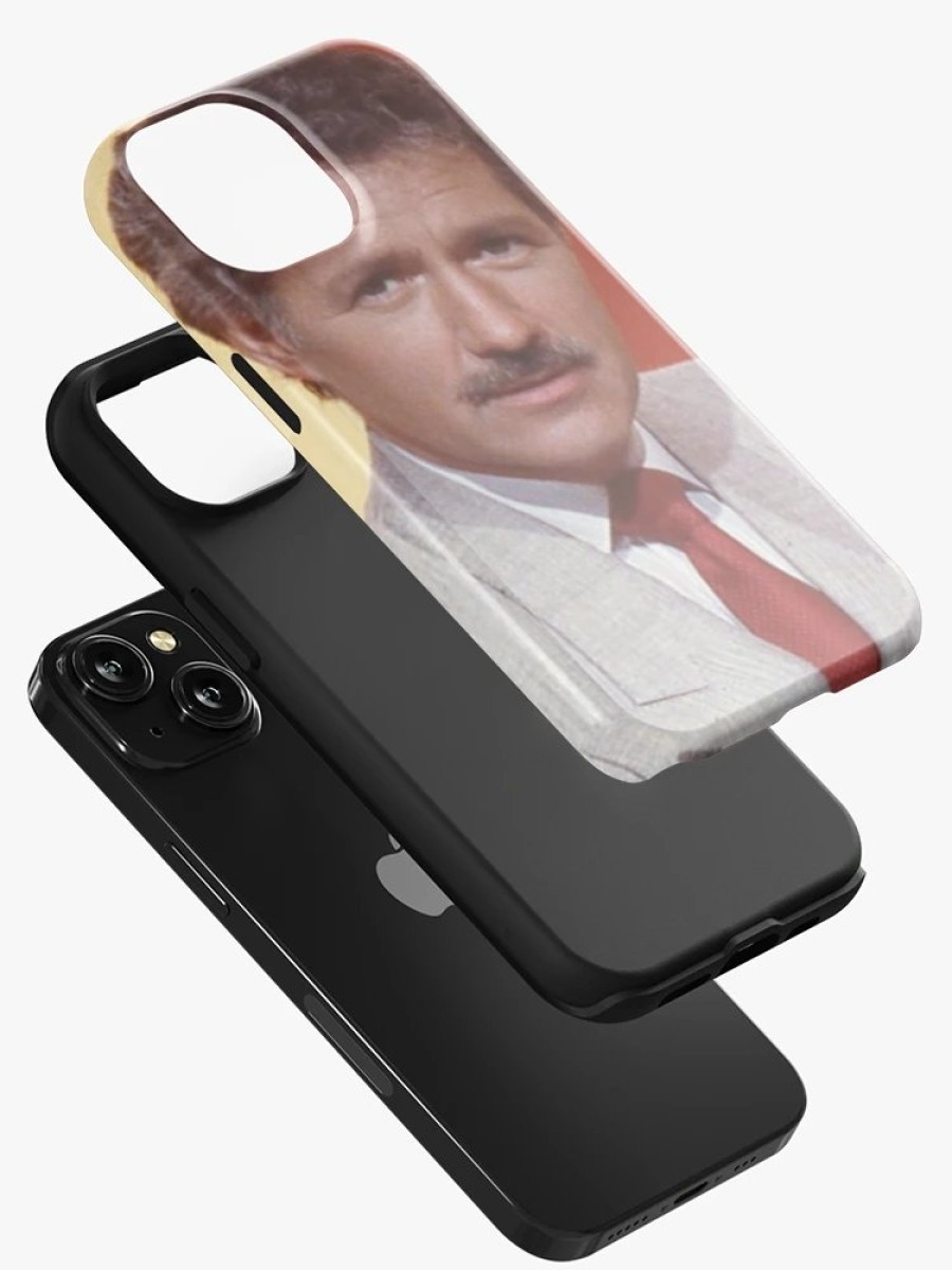 Redbubble Alex Trebek With Mustache 1988 Color Photo Iphone Case Hot