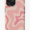 Redbubble Liquid Swirl Retro Contemporary Abstract In Soft Blush Pink Iphone Case New