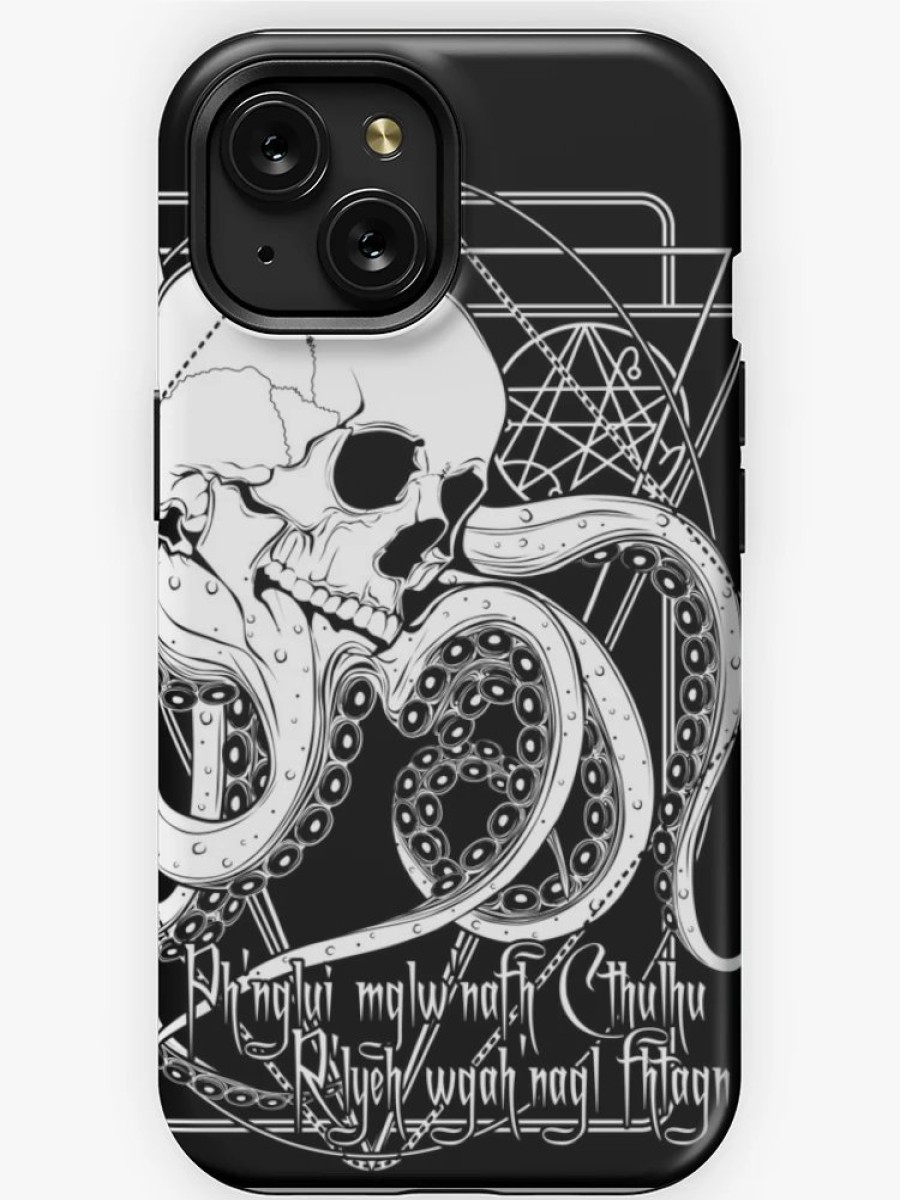 Redbubble In His House At R'Lyeh Dead Cthulhu Waits Dreaming. Iphone Case Hot