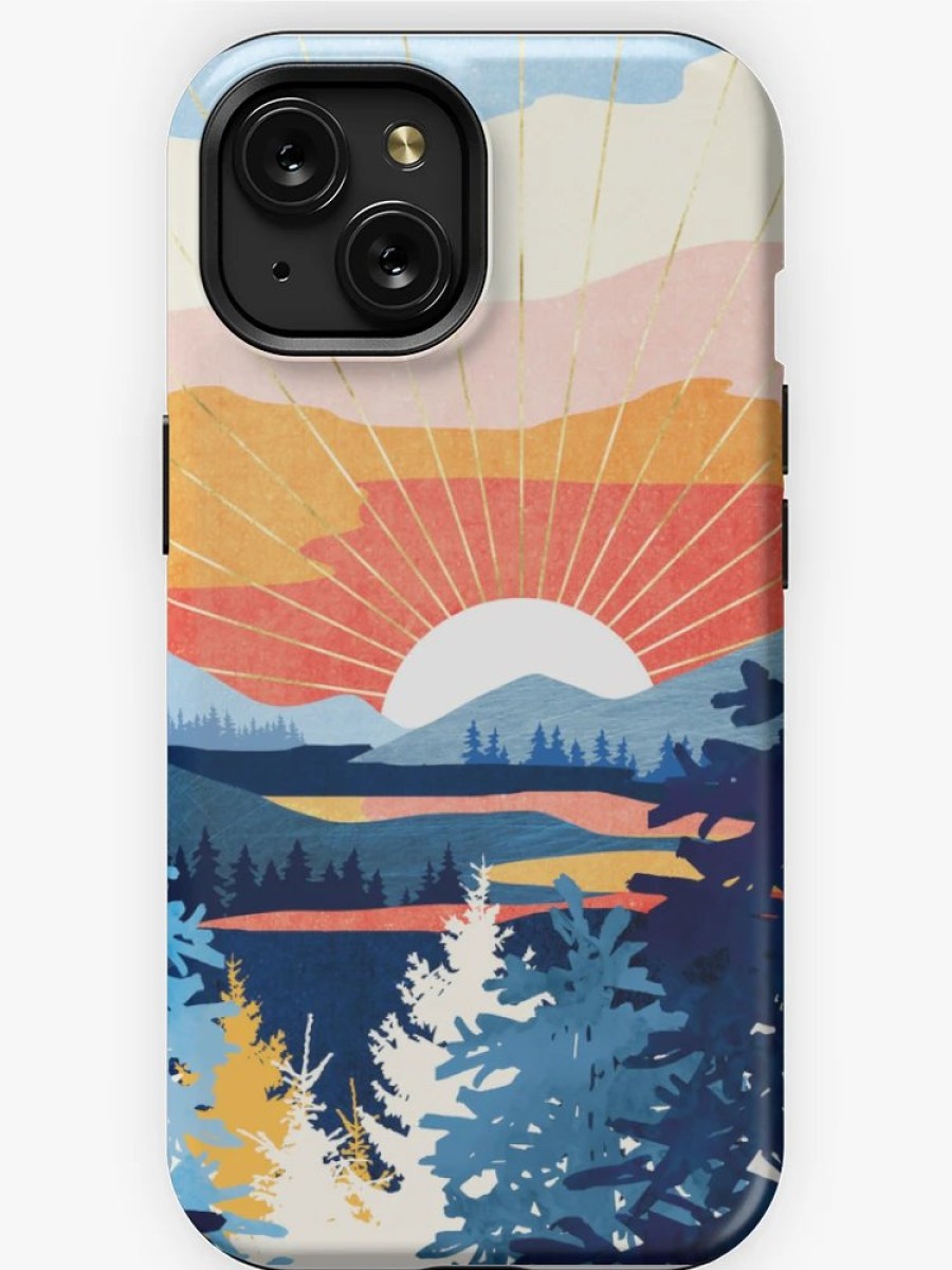 Redbubble Sunset Lake Iphone Case Hot