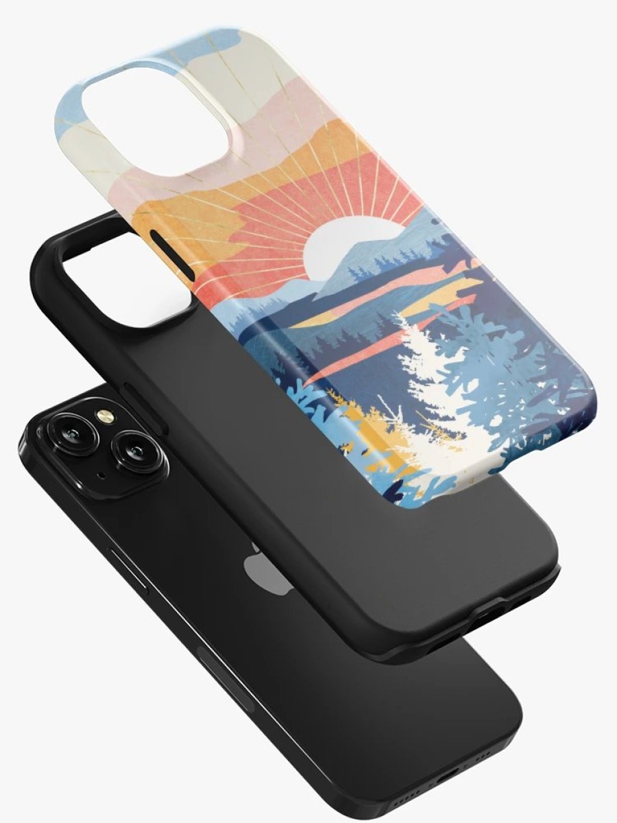 Redbubble Sunset Lake Iphone Case Hot