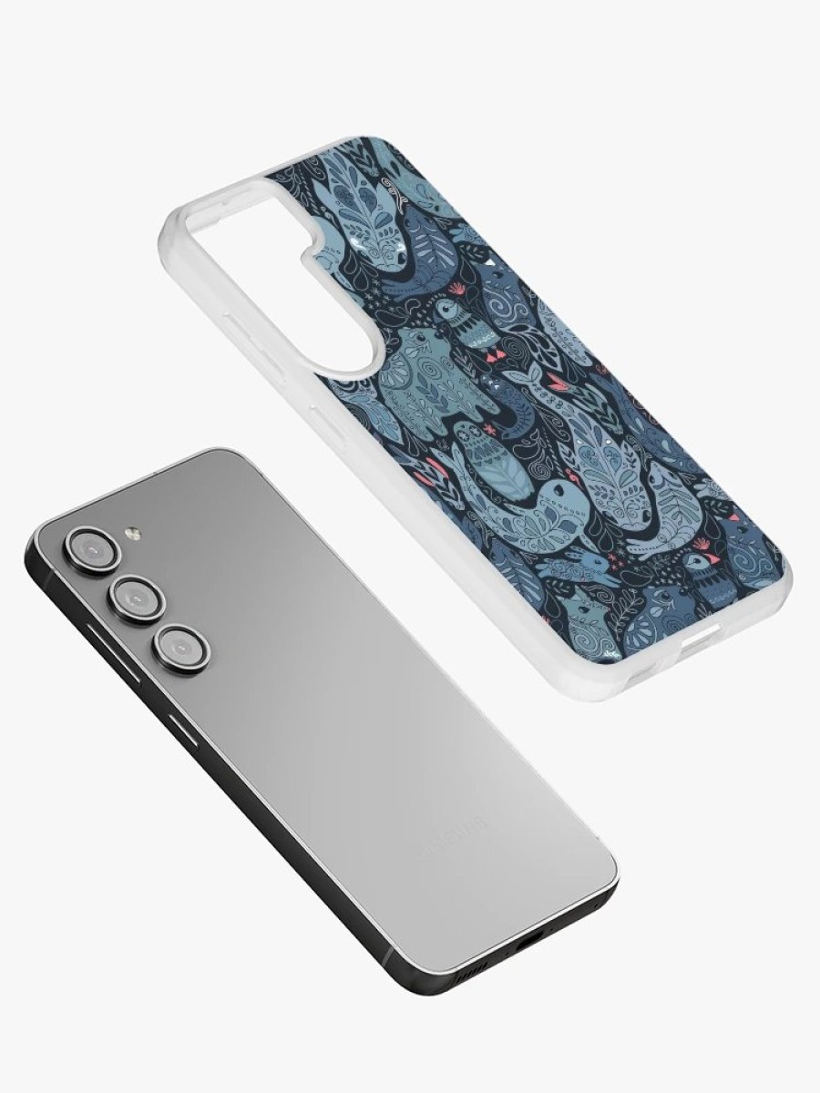 Redbubble Arctic Animals. Narwhal, Polar Bear, Whale, Puffin, Owl, Fox, Bunny, Seal. Samsung Galaxy Phone Case Hot