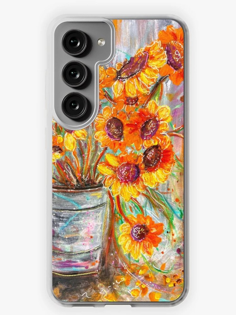 Redbubble A Bucket Of Love - Sunflowers Samsung Galaxy Phone Case Online