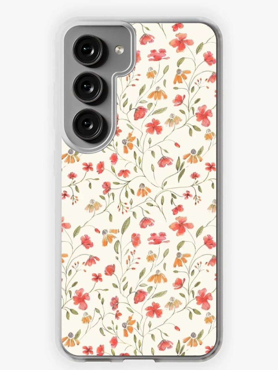 Redbubble Vintage Floral Print Samsung Galaxy Phone Case Online