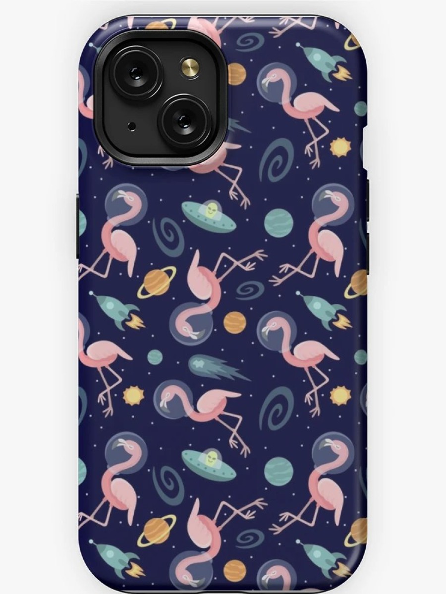 Redbubble Flamingos In Space Iphone Case New